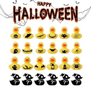 Halloween rubber duck advent calendar set featuring 24 unique spooky festive designs