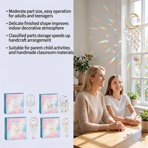 Kit de DIY attrape-soleil avec perles de cristal et prisme pour décoration intérieure