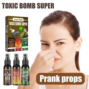 Set of three super stinky prank sprays including Toxic Bomb and Smell from Hell