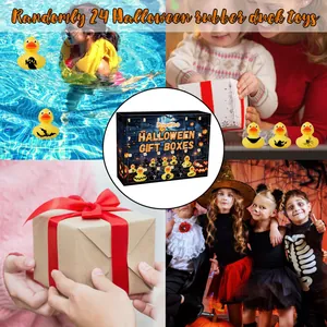 Halloween advent calendar with 24 randomly picked rubber duck toys for children gift