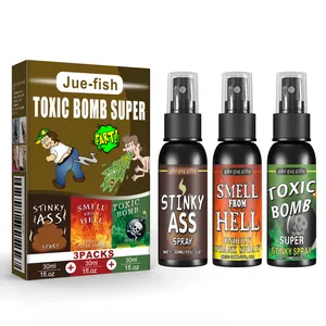 JUE FISH 3-Pack Prank Fart Spray Set - 30ml Extra Strong Stinky Gag Gift