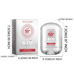 West Month BIO SUN STICK 15g portable SPF 50+ sunscreen stick with box dimensions