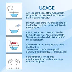 Guide d'utilisation étape par étape pour kit de réparation dentaire malléable