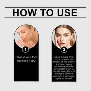 Detailed instructional guide for using the 2-in-1 ivory white matte foundation stick