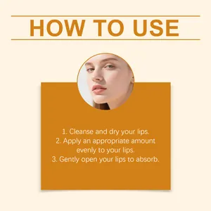 Visual guide showing the application steps for turmeric lemon lip balm for lip care