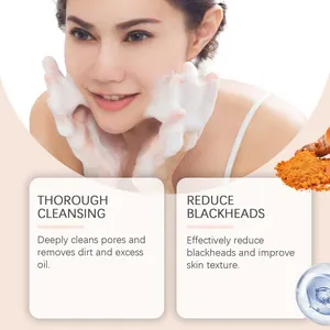 Nettoyant visage au curcuma pour un nettoyage en profondeur et réduction des points noirs