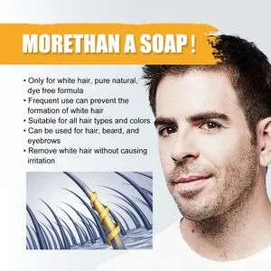 Detail van de haarstructuur met voordelen van de natuurlijke shampoozeep voor mannen