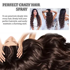 Deep penetration hair spray for voluminous waves and long-lasting style effect detail.