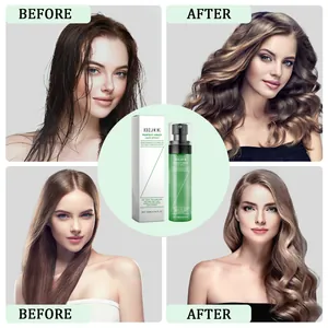 Before and after comparison of EELHOE hair volumizing spray for texture and finish.