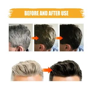 Effectieve shampoo bar voor mannen met voor- en na-resultaten voor dekking van grijs haar
