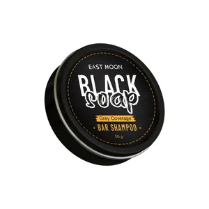 East Moon zwarte haarshampoo bar voor mannen tegen grijs haar haarverzorging 50g