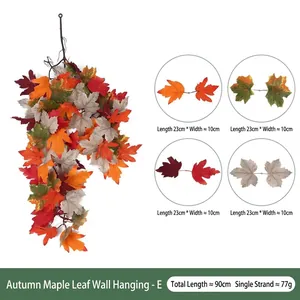 Künstliche Ahornblatt-Girlande mit 90cm Länge für die stilvolle Herbstdekoration