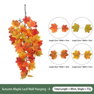 Künstliche Ahornblatt-Wandbehang-Ranke Detail, 90cm Länge und 77g Gewicht, Herbstdeko