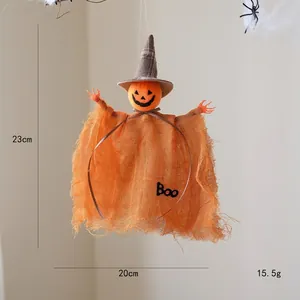 Halloween pumpkin ghost witch hanging decoration, gauze detail with 23x20cm size