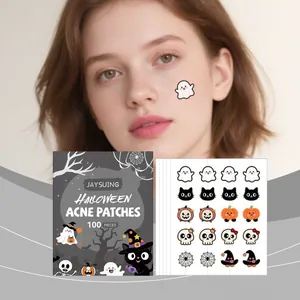 Halloween Acne Patches 100 Pcs Hydrocolloid Pimple Patches With Tea Tree Oil Salicylic Acid Cute Ghost Pumpkin Skin Care Patches