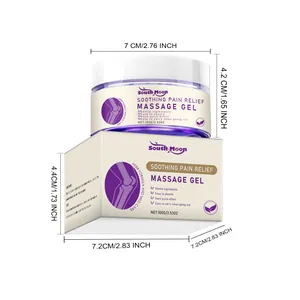 Soothing Pain Relief Massage Gel for joints with specific jar and box size dimensions