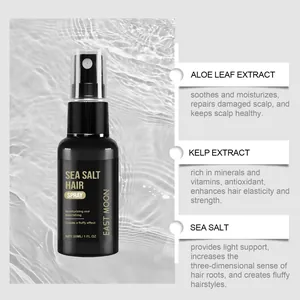 Vista dettagliata degli ingredienti dello spray per capelli al sale marino volumizzante.