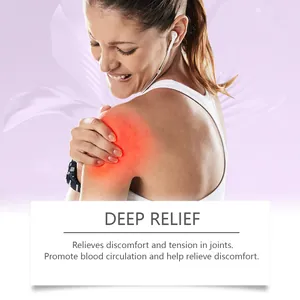 Detail showing shoulder pain relief application of body care gel for joint comfort