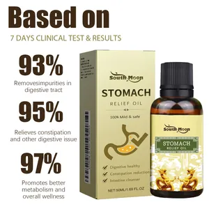 Resultados de pruebas clínicas para el aceite de alivio estomacal South Moon 50ml.