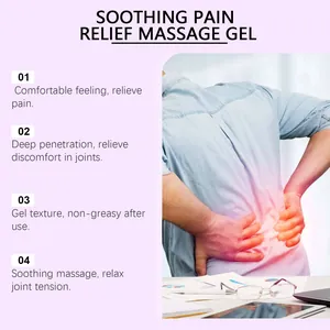 Soothing pain relief massage gel for joint comfort, muscle relaxation and deep penetration