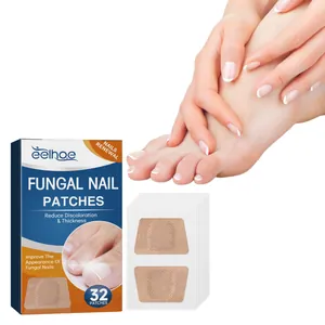 EELHOE schimmelnagelpleisterset met 32 huidkleurige behandelingsstickers en doos