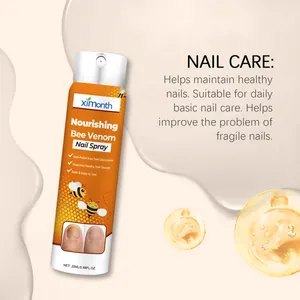 Detailansicht von Bienengift-Nagelspray mit Beschreibung der Nagelpflegevorteile.
