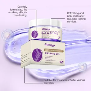Soothing pain relief massage gel for joint and muscle care, 100g jar packaging