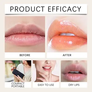 Detailed lip balm efficacy comparison showing before and after hydration on dry lips
