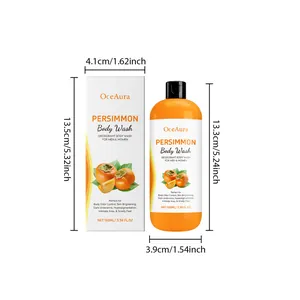Technical specifications and dimensions for OceAura Persimmon Body Wash 100ml product