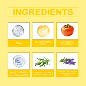 Detail view of natural ingredients in Persimmon Fresh Shower Gel for skin care
