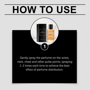 Vue détaillée montrant les instructions d'utilisation du parfum boisé au cèdre