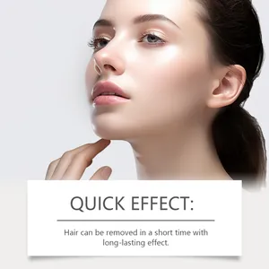 Détail de la peau lisse montrant l'effet de la crème de épilation pour le visage