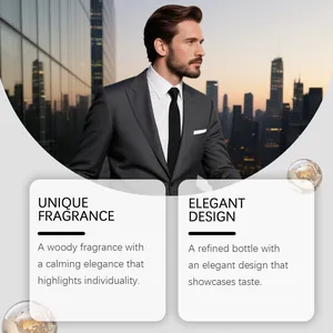 Parfum boisé de cèdre pour hommes avec descriptions de design élégant unique
