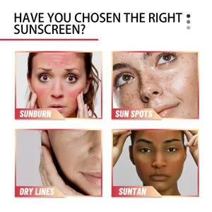 Comparison of skin issues like sunburn and sun spots without protection stick