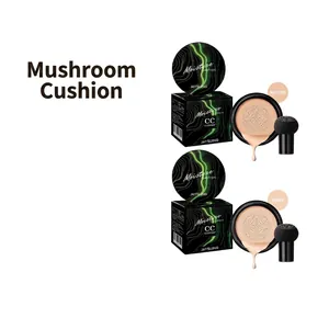 CC Cream Cushion con Cabeza de Hongo Base de Maquillaje Hidratante Corrector Iluminador Base de Maquillaje de Larga Duración Natural