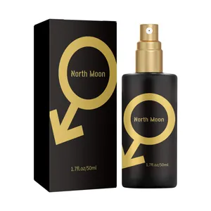 Long-lasting pheromone perfume for men 50ml elegant black and gold bottle design