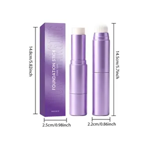 Maßangaben für 2-in-1 farbwechselnden Foundation-Stick mit integriertem Make-up-Pinsel.
