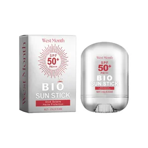 West Month BIO SUN STICK SPF 50+ με φορητή ασημένια συσκευασία για εξωτερική προστασία