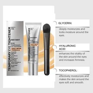 Detailansicht der Augencreme-Inhaltsstoffe: Glycerin, Hyaluronsäure und Tocopherol.