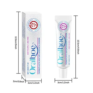 Oralhoe 20g Thermoplastic Denture Adhesive and Cushion with Box Dimension Details