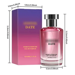 Misure dettagliate per profumo floreale e fruttato da donna con flacone sfumato da 80 ml
