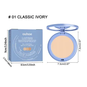 Λεπτομερείς διαστάσεις της πούδρας OUHOE #01 Classic Ivory για ματ και αψεγάδιαστο αποτέλεσμα