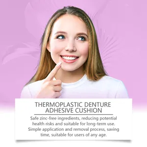 Detailed features of zinc-free thermoplastic denture adhesive cushion for safe long-term use