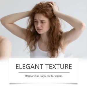Foto di marketing d'atmosfera che evidenzia l'elegante texture del profumo al gelsomino
