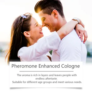 Romantic couple in sunlight for pheromone enhanced men's cologne marketing image.