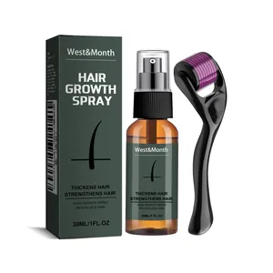 West Month hair growth spray and derma roller set for thickening and revitalizing hair