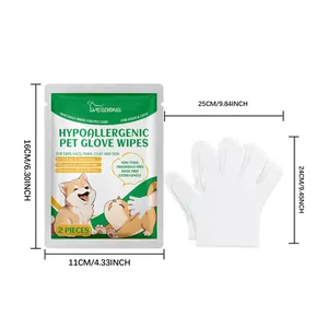 Dimensiones de las toallitas hipoalergénicas para perros y gatos, tamaño 25x24 cm