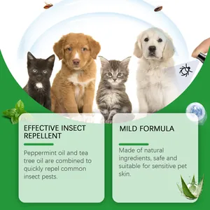Spray Repellente Per Animali Domestici Per Cani E Gatti Prevenzione Di Pulci E Zecche Trattamento Detergente Delicato Olio Di Menta E Chiodi Di Garofano