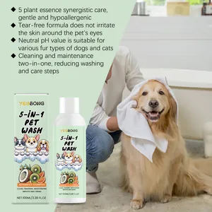 5-in-1 voedende plantaardige essence dierenshampoo voor honden en katten milde formule