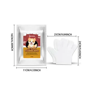 EelJoy Haustier Reinigungshandschuh Tücher mit Maßen 25x24cm und 11x16cm Packung